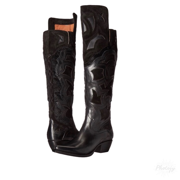 frye shane embroidered tall